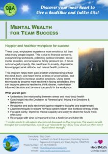 QA Health - Mental Wealth for Team Success